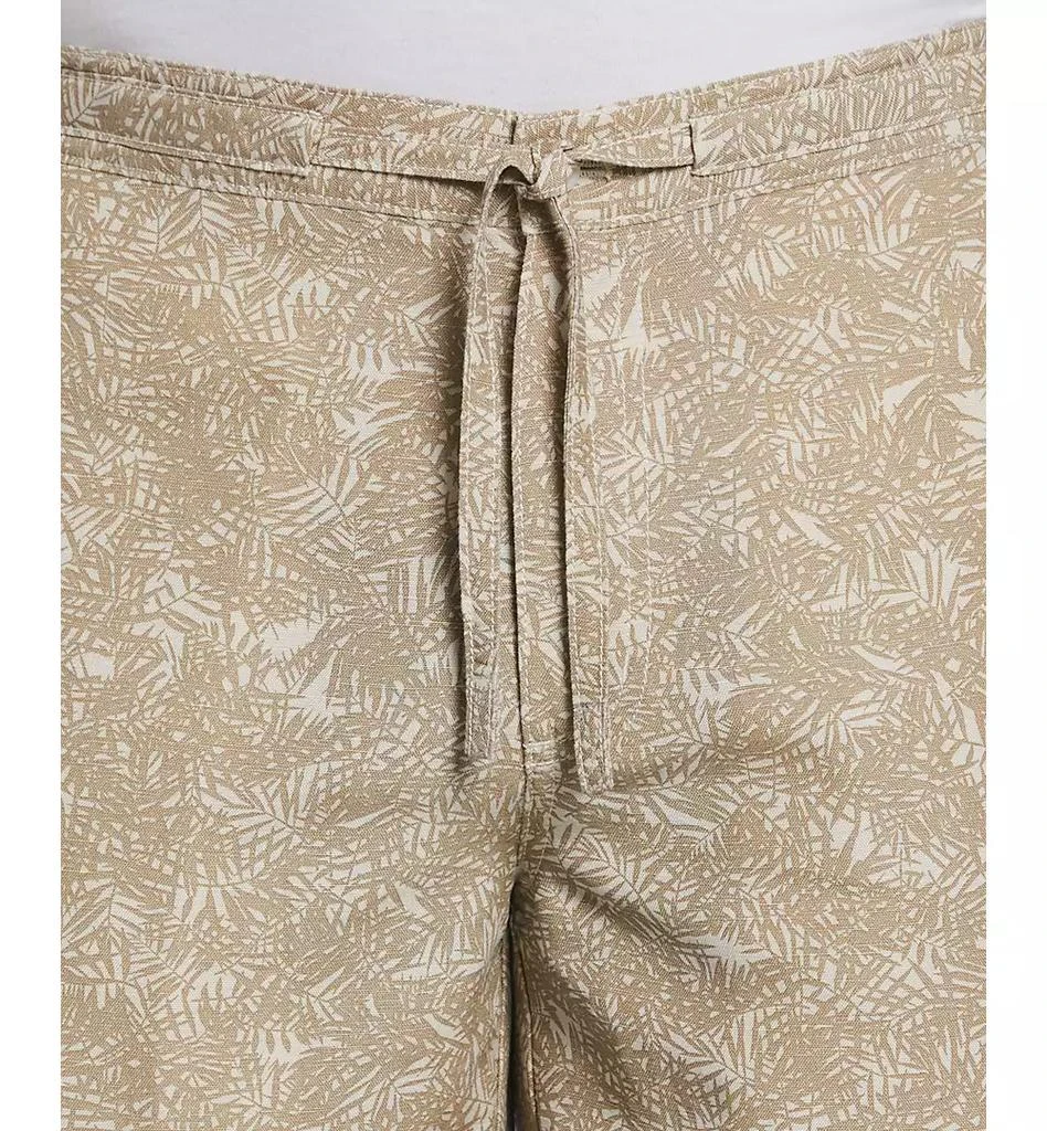 Cubavera Men's Tonal Tropical-Print Linen Blend 9" Drawstring Shorts 3