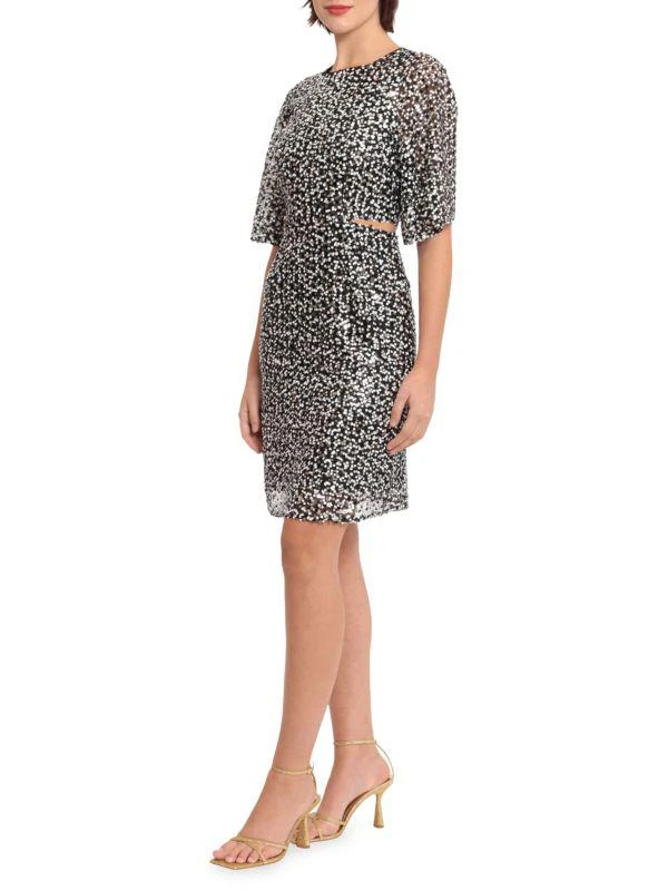 Donna Morgan Sequin Cutout Mini Dress 3