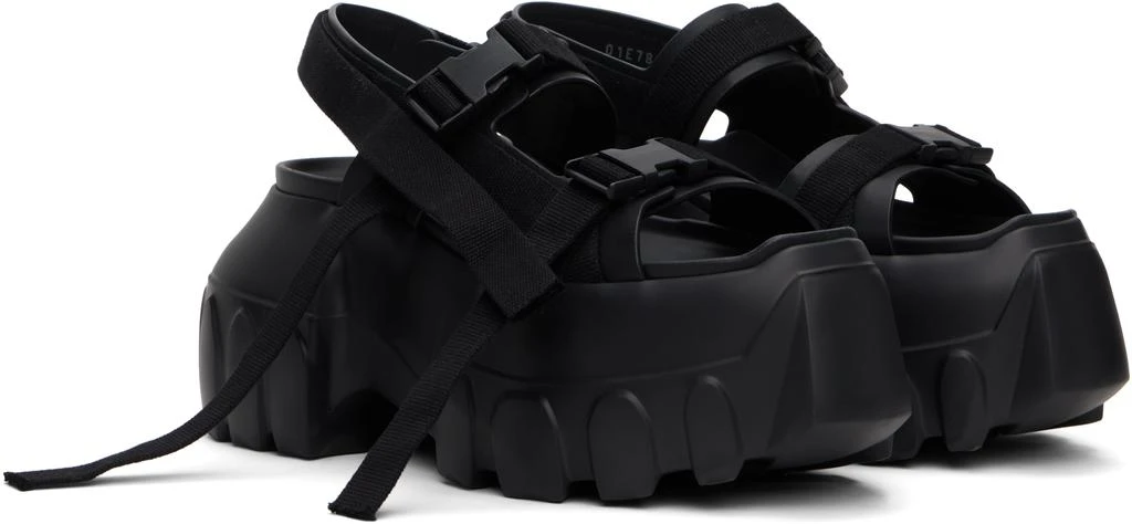 Rick Owens Black Hollywood Mega Tractor Heeled Sandals 4