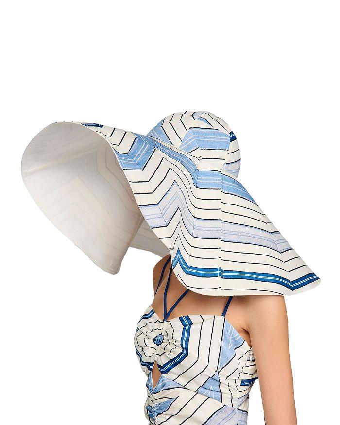 Sandro Sandro Striped Cotton Floppy Sun Hat - Exclusive