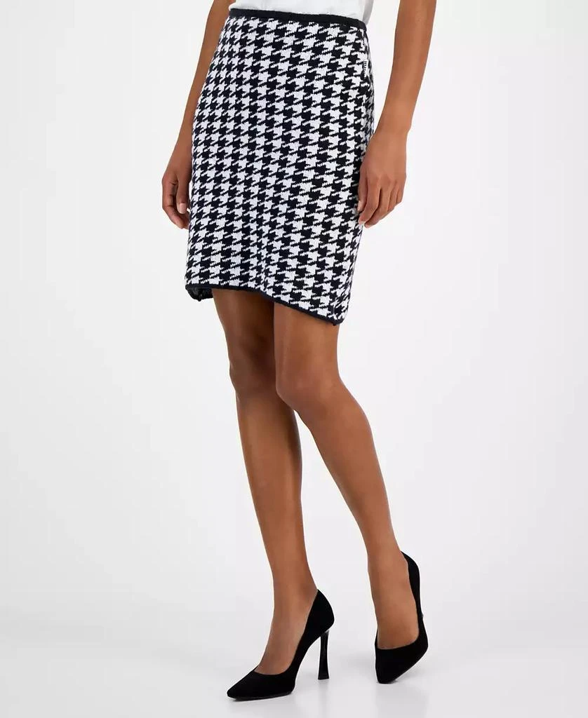 Hugo Boss Women's Sorperia Houndstooth-Print Pull-On Skirt 3