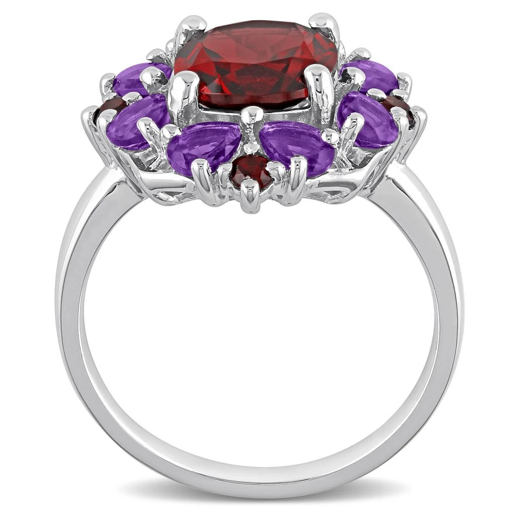 Mimi
Max 4 2/5ct TGW Garnet and African Amethyst Quatrefoil Floral Ring in Sterling Silver 5
