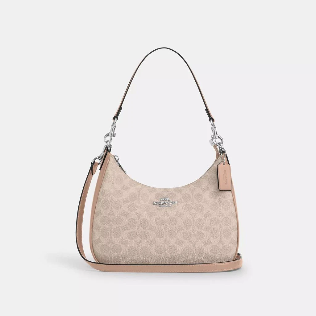 Coach Teri Hobo Bag In Signature Canvas 6