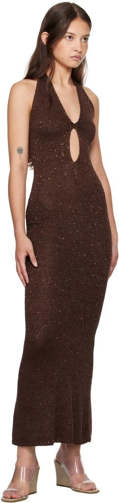 Bec & Bridge Brown Delfina Halter Midi Dress 4