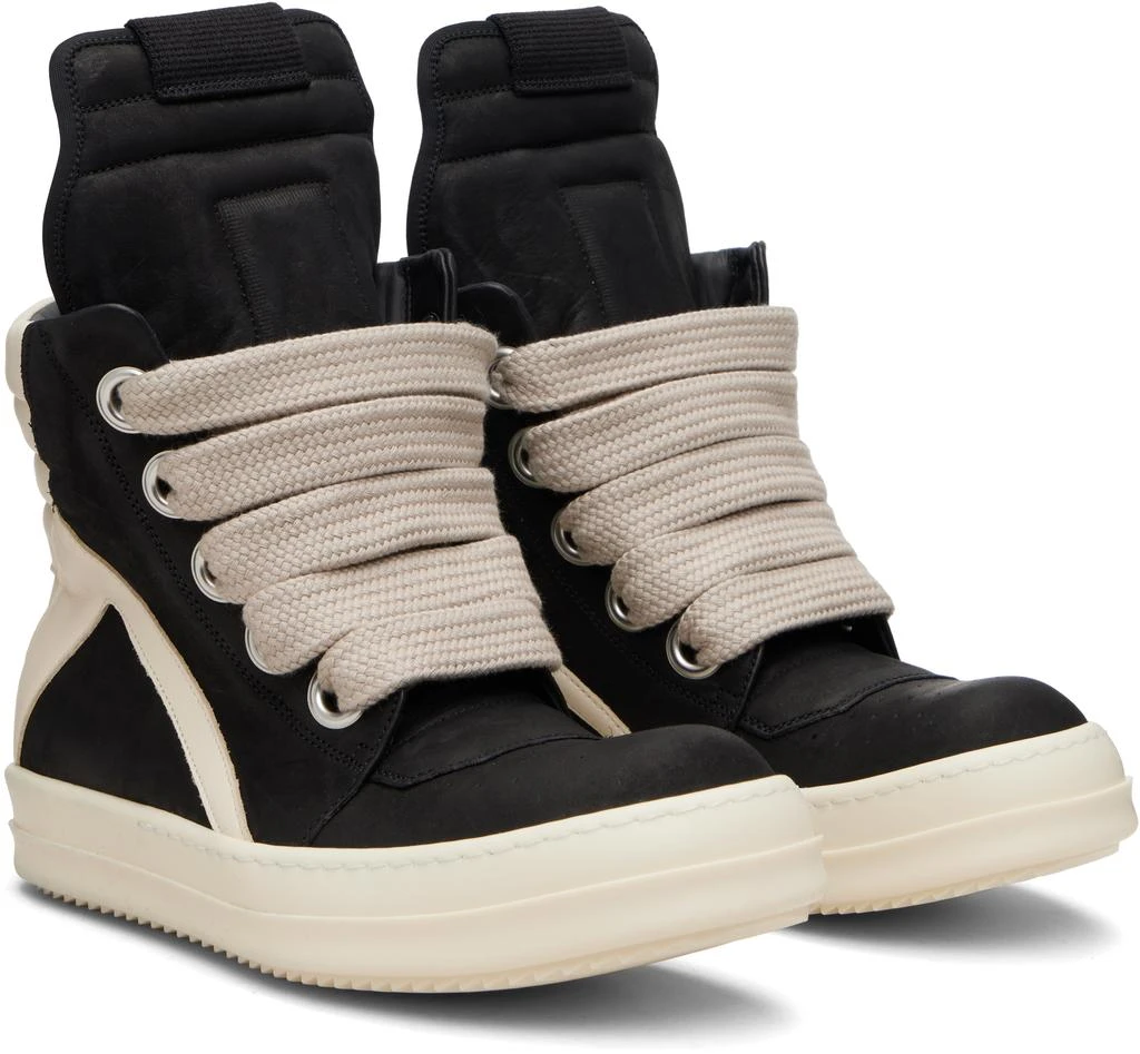 Rick Owens Black Concordians Jumbolace Geobasket Sneakers 4