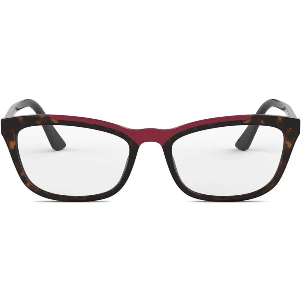 Prada Prada Women's Eyeglasses - Havana Red Rectangular Frame | PRADA 0PR10VV 3201O154 2