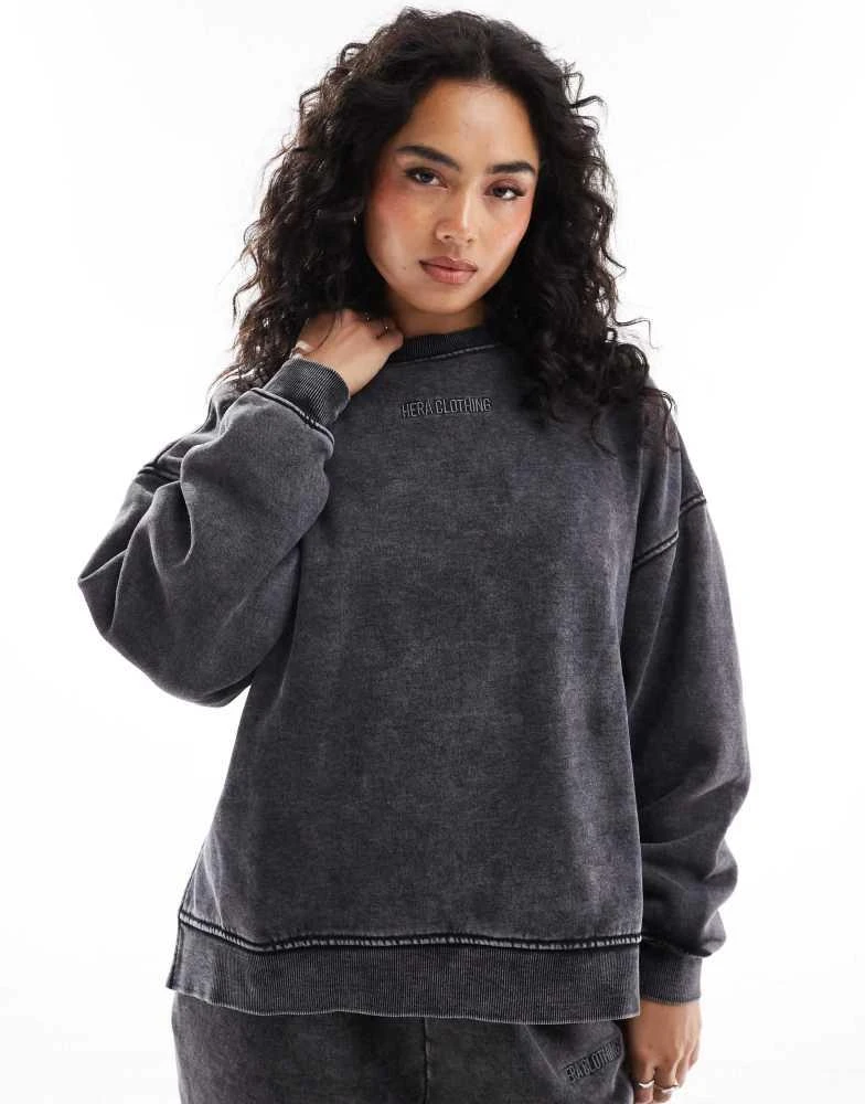 HERA Hera Womens washed sweatshirt in black 1