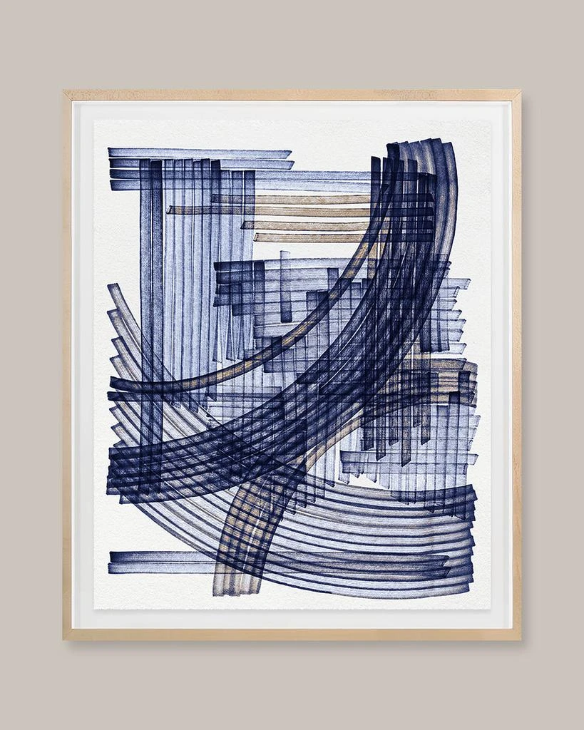 Grand Image Home "Blue Weave 3" Digital Art Print by Victoria Neiman