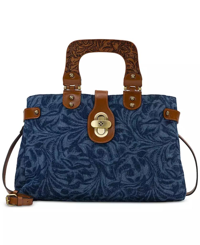 Patricia Nash Sancia Medium Denim Satchel