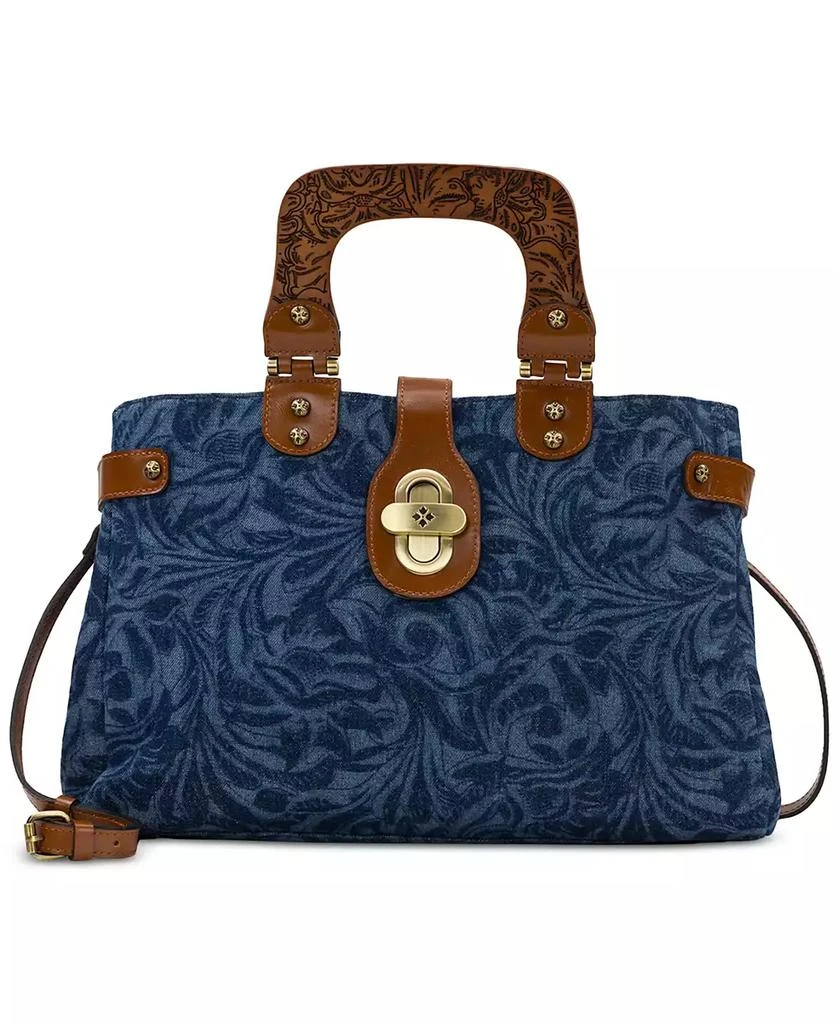 Patricia Nash Sancia Medium Denim Satchel 1