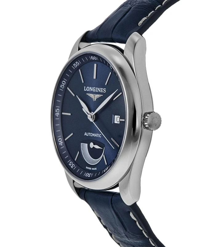 Longines Longines Master Collection Power Reserve 40mm Blue Dial Leather Strap Men's Watch L2.908.4.92.0 3