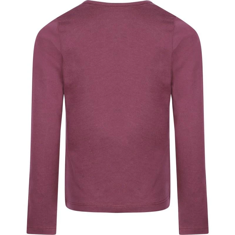 Esprit Fuzzy heart long sleeved burgundy t shirt 2