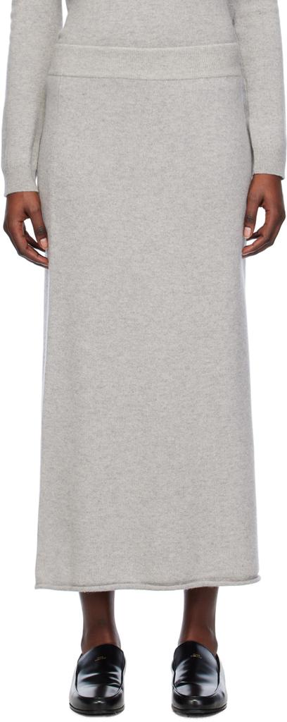 LISA YANG Grey Elin Maxi Skirt