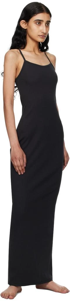 SKIMS Black Cotton Rib Long Cami Maxi Dress 4