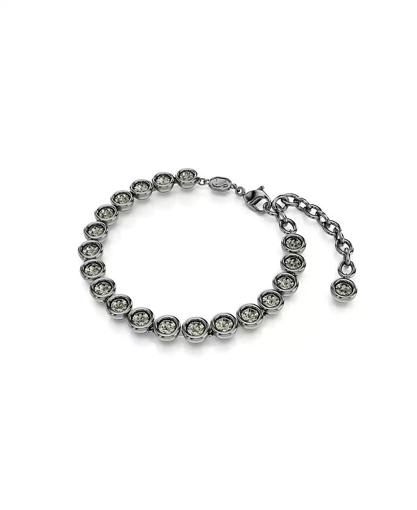 Swarovski Round Cut, Black, Ruthenium Plated Imber Tennis Bracelet 4