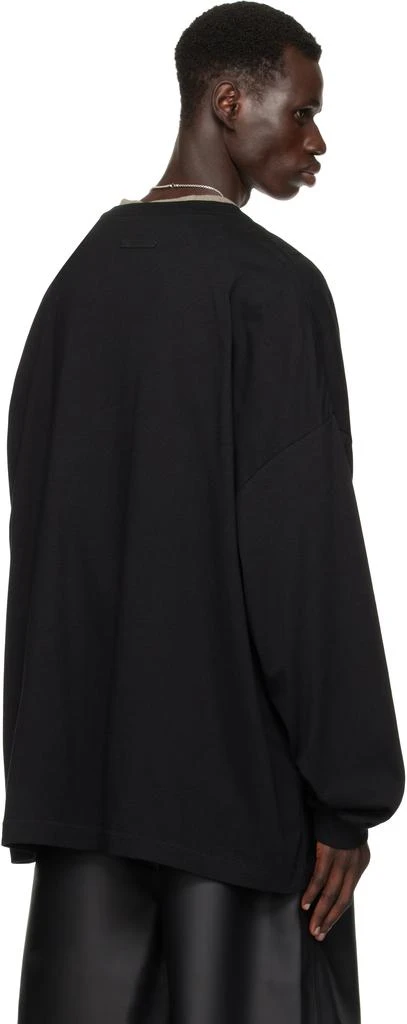 Essentials Black Jersey Long Sleeve T-shirt 3