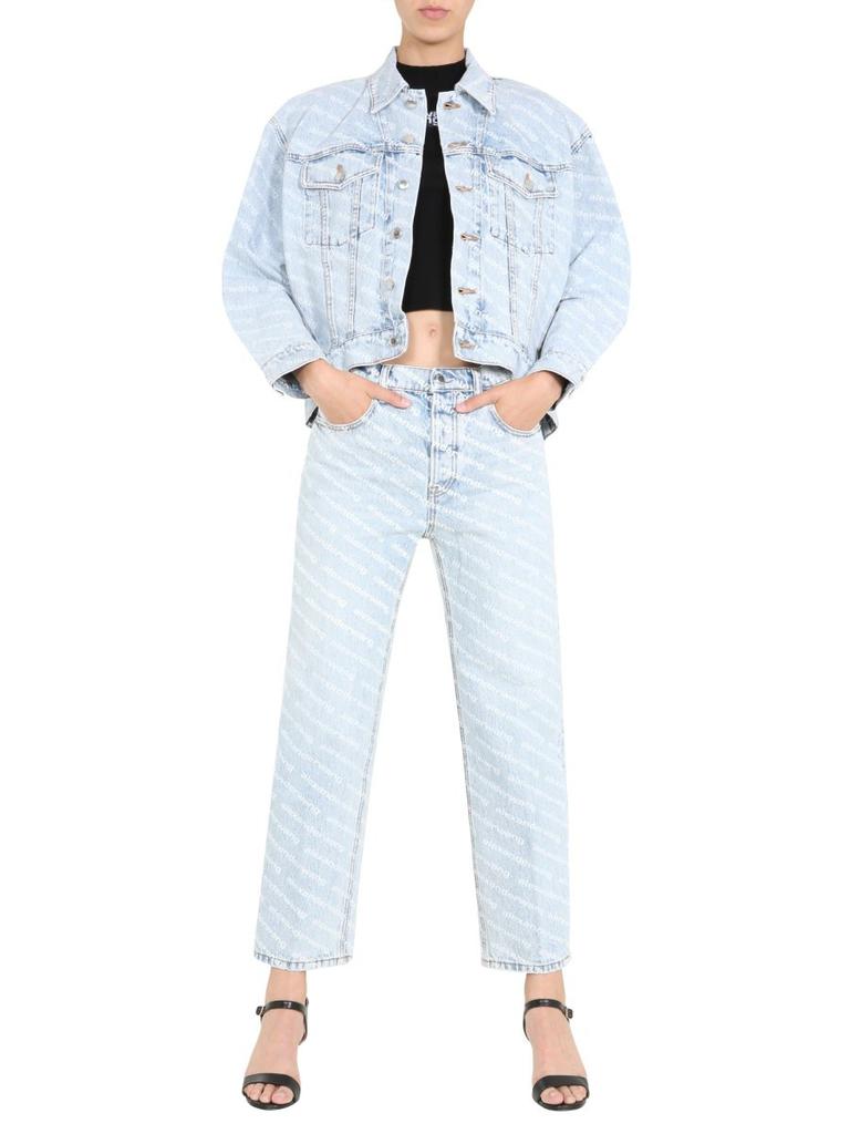 Alexander Wang Alexander Wang Allover Logo Printed Denim