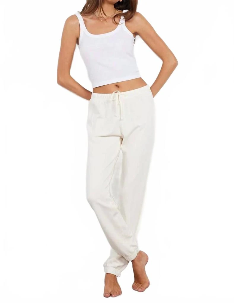 Bobi Drawcord Jogger In Pearl