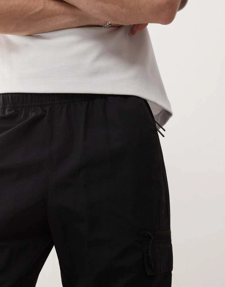 Adidas adidas Originals Trefoil Essentials Woven Cargo Pants in black 5