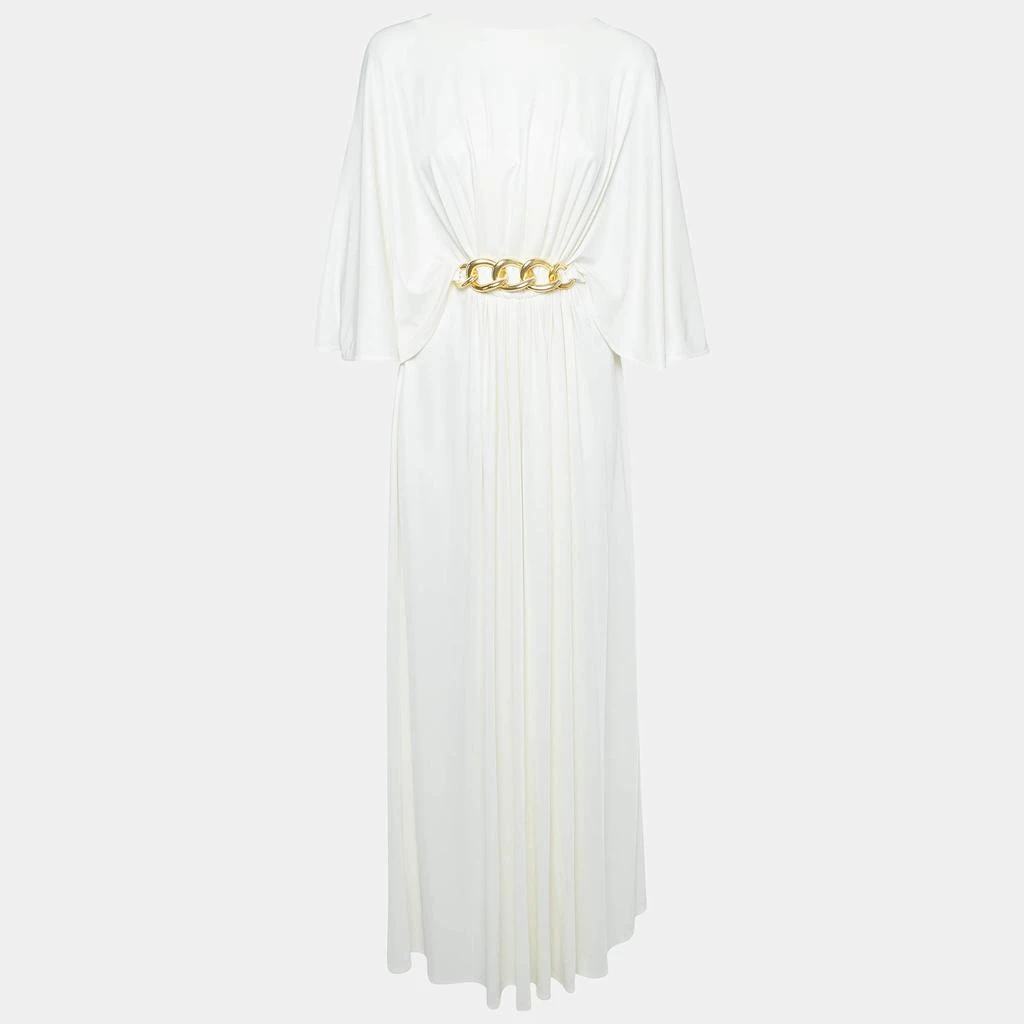 Elisabetta Franchi White Jersey Belted Maxi Dress S  On Sale Now with Up  to 54% Off | Discover Exclusive Deals & Savings at BeyondStyle  Authentic ELISABETTA  FRANCHI Women|Women's Clothes|Dresses with