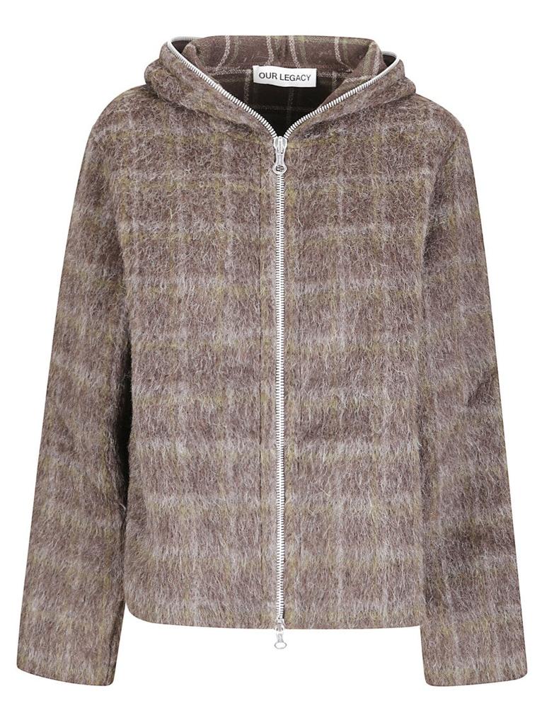 トップス OUR LEGACY 24AW FULL ZIP HOOD 48 Our Legacy - Full Zip Hood Black Hairy Wool