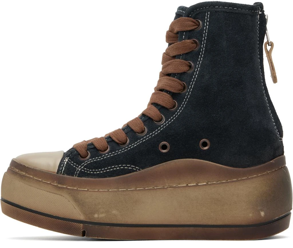 R13 Navy Distressed Tall Kurt Sneakers 3
