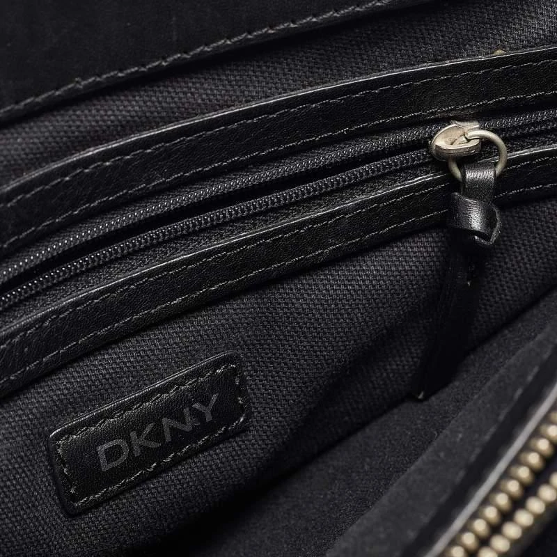DKNY DKNY Black Monogram Canvas and Leather Tote 12