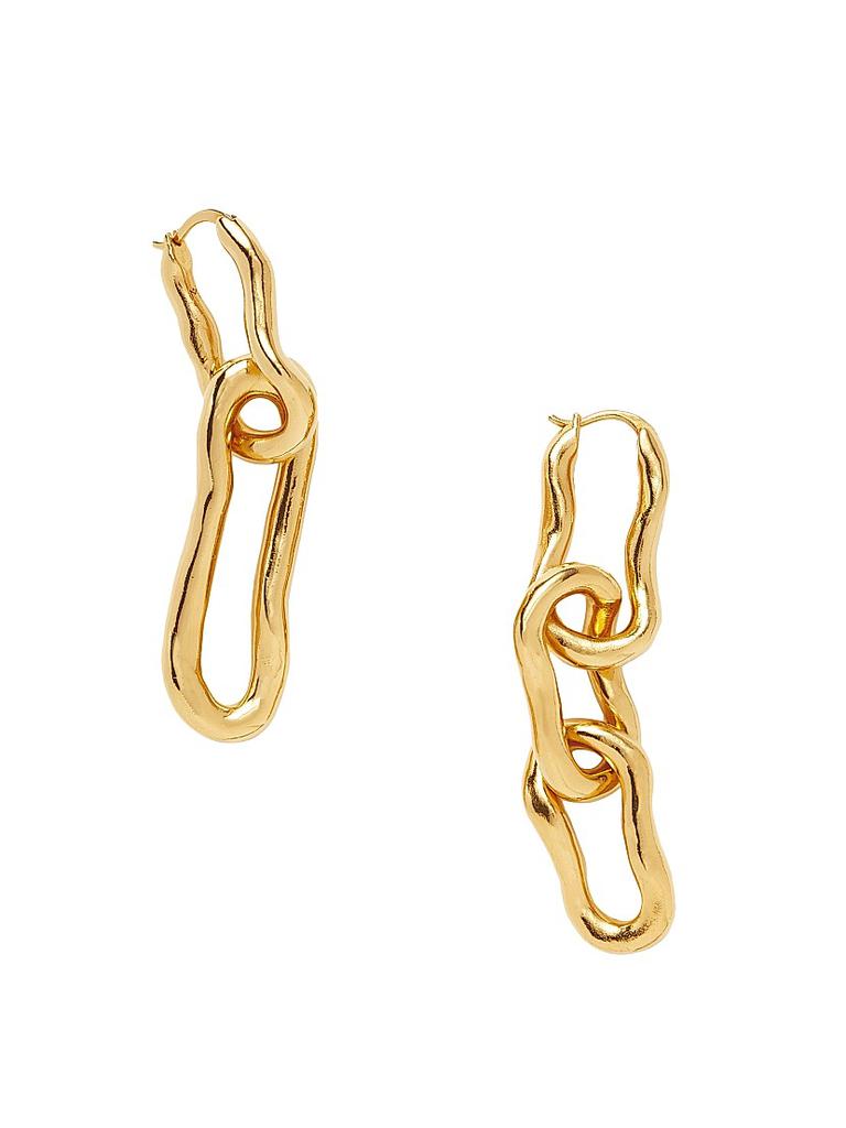 Missoma Molten 18K-Gold-Plated Mismatched Drop Earrings