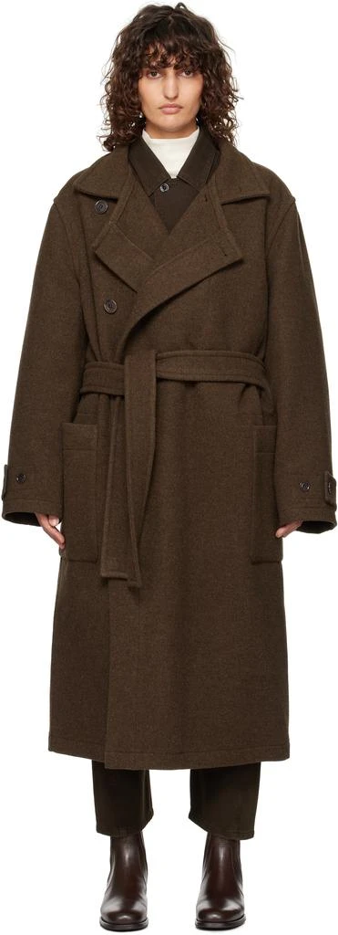 Lemaire Brown Wrap Coat 1