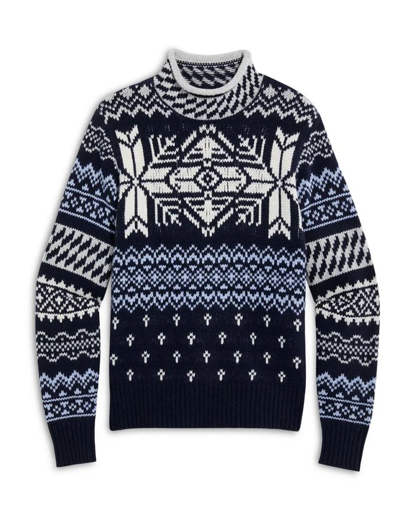 Vineyard Vines Patchwork Fair Isle Roll Neck Sweater 5