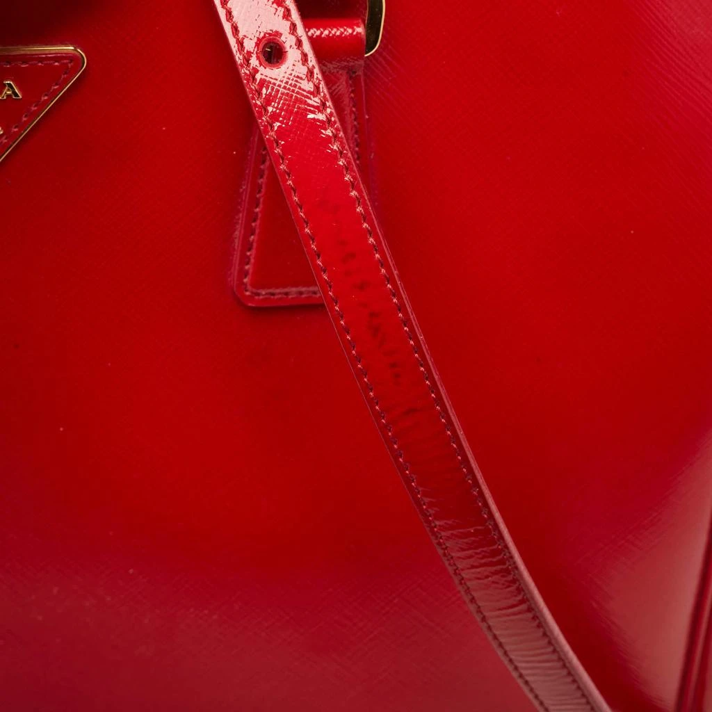 Prada Prada Red Saffiano Vernice Leather Galleria Tote 7