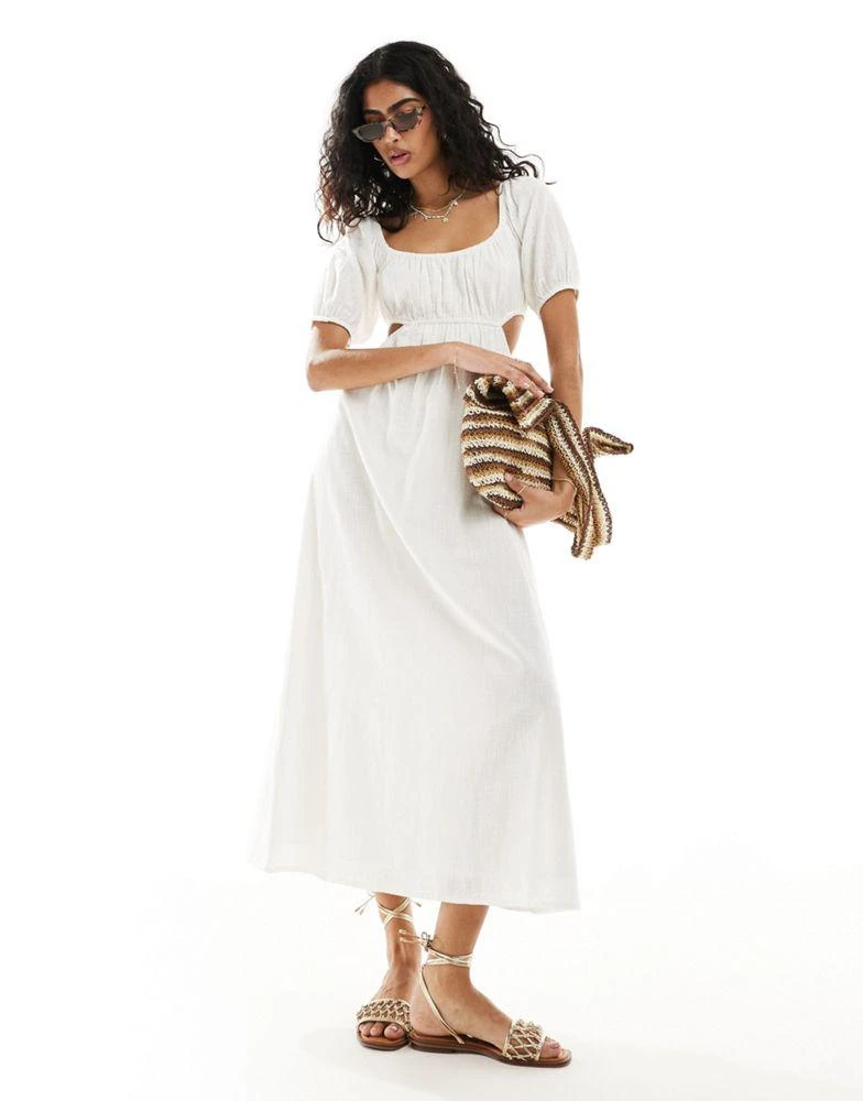 Billabong Billabong on the coast white midi dress in white 1