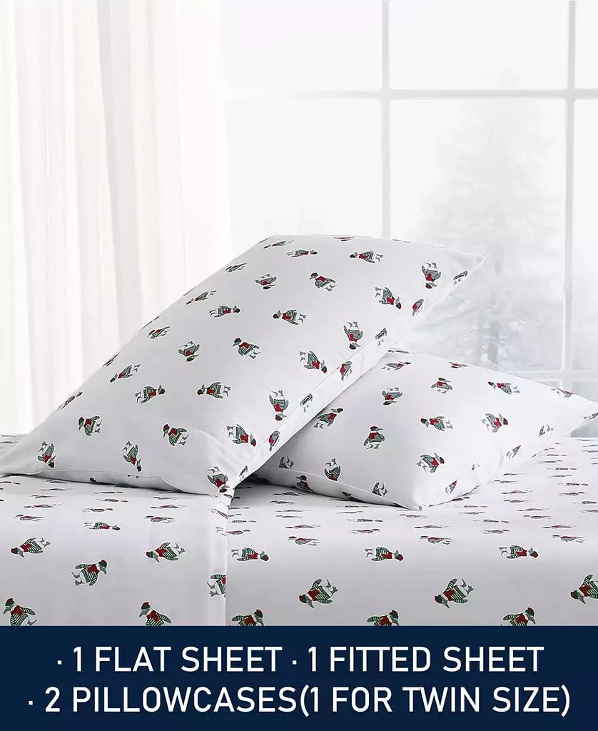 Nautica Printed Flannel 3-Pc. Sheet Set, Twin 5