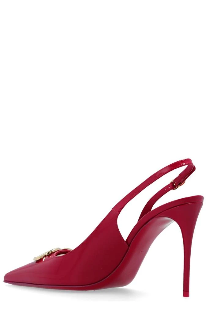 Dolce 
Gabbana Dolce 
Gabbana Logo Plaque Pointed Toe Slingback Pumps 3