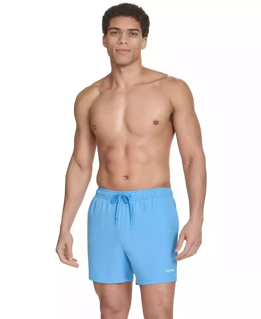 Calvin Klein Men's Core Euro Regular-Fit Quick-Dry 5" Swim Trunks with Compression Short Liner new arrivals