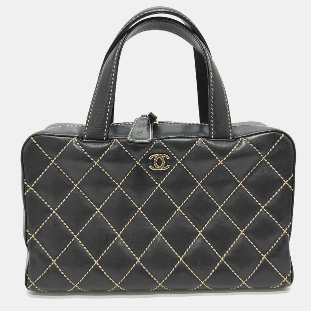 Chanel Chanel Black Cc Mark Vintage Hand Bag