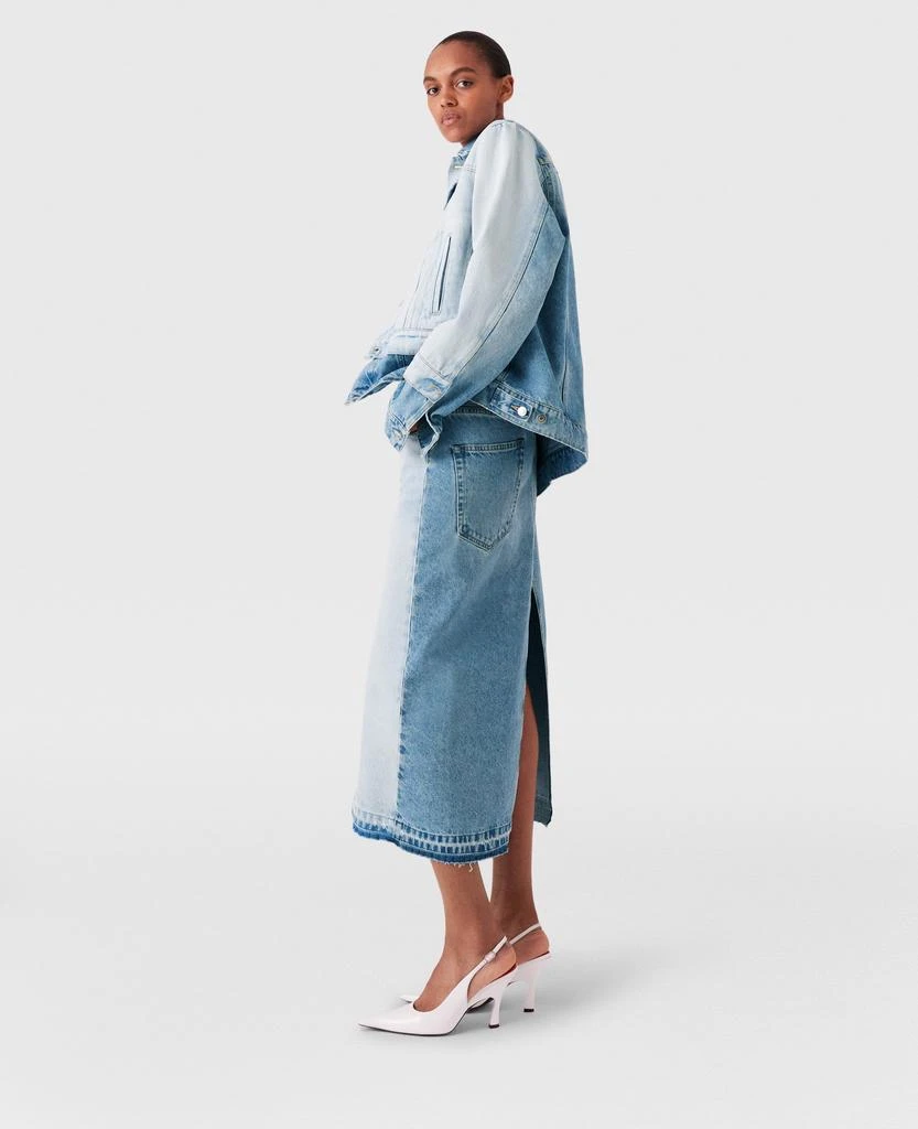 Stella McCartney Stella McCartney - Contrast Panel Denim Skirt, Woman, Blue, Size: S 1