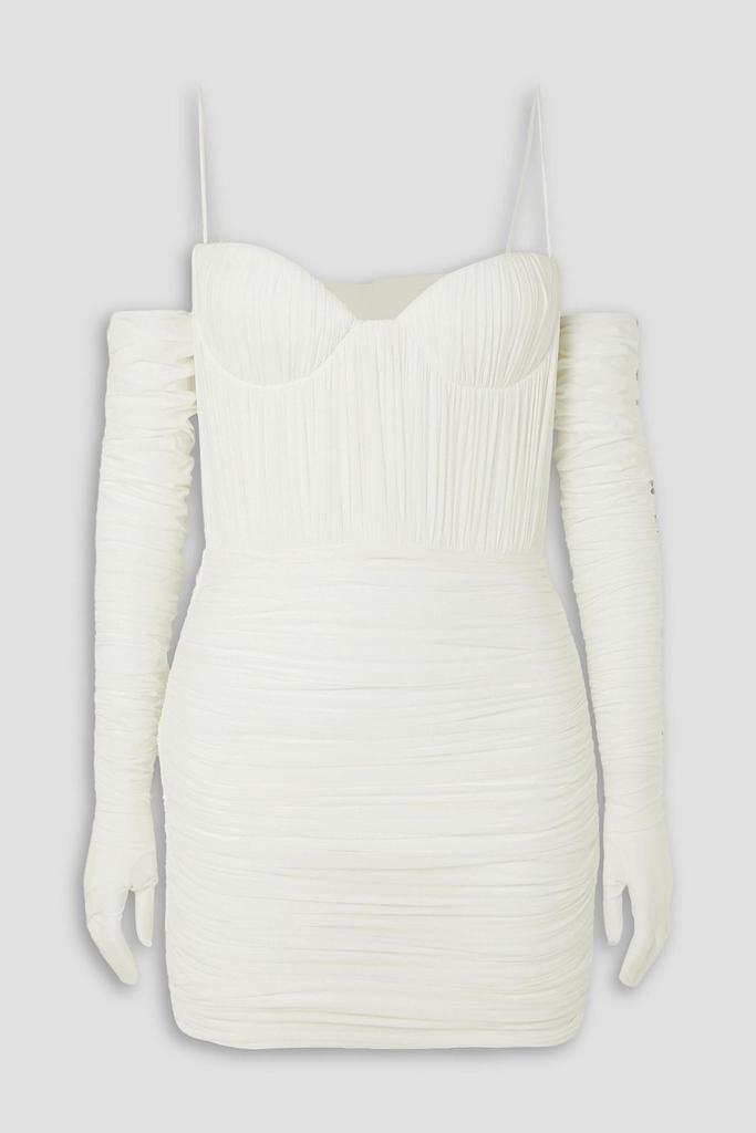 Alex Perry Paige cold-shoulder ruched stretch-jersey mini dress