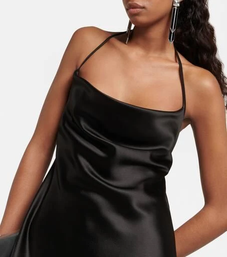 Yves Saint Laurent Cowl-neck silk slip dress 4