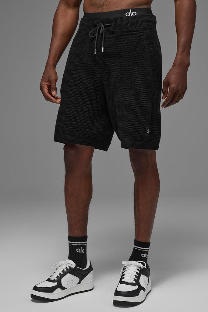 Alo 7" Sports Club Sweater Knit Short - Black