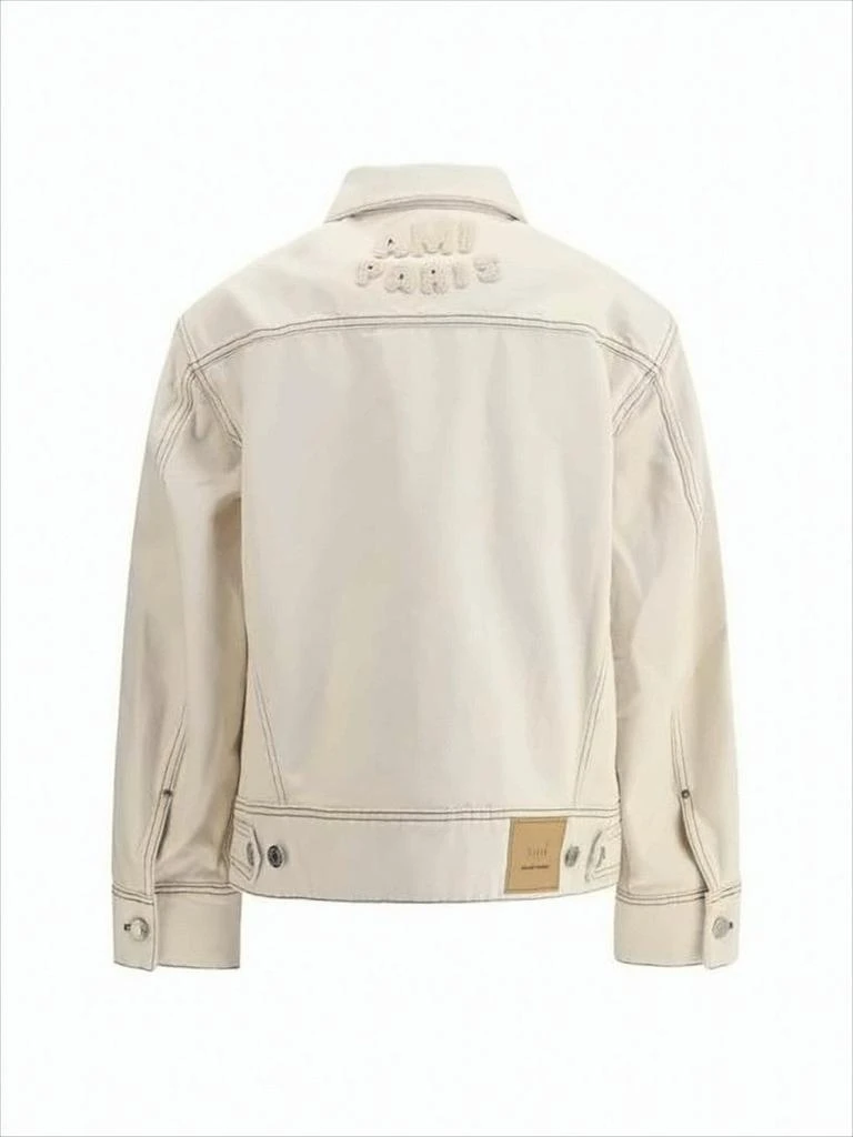 AMI Classic Denim Jacket with Structured Silhouette 2