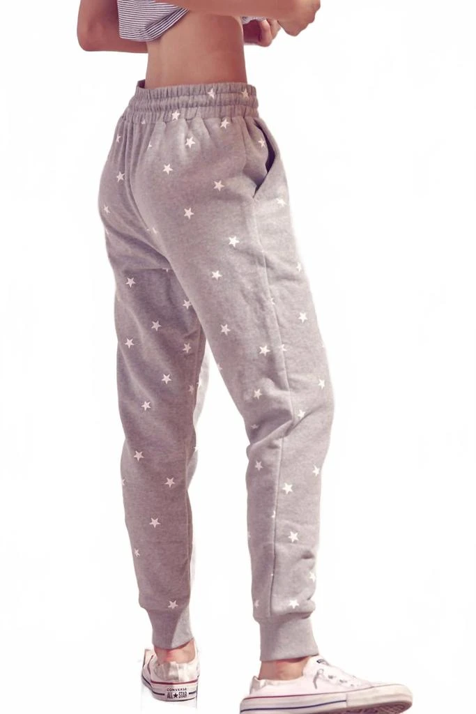 STORIA Star Print Drawstring Joggers In Grey 2