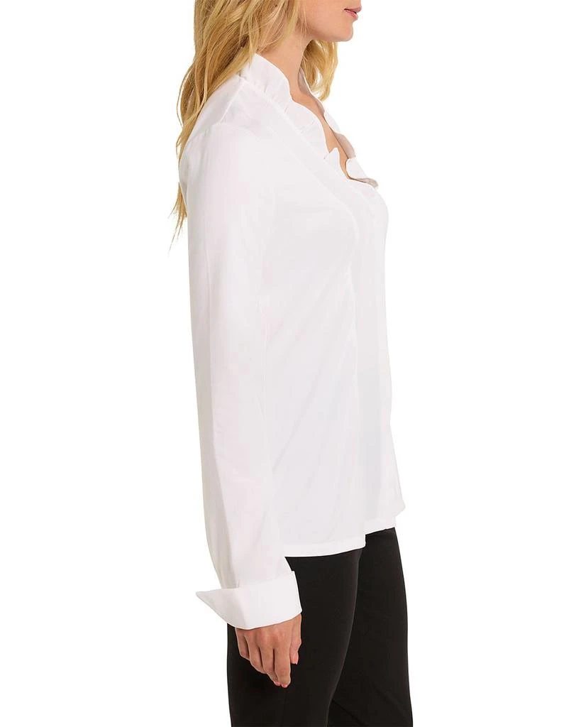 NIC+ZOE Ruffle V Neck Long Sleeve Shirt 4