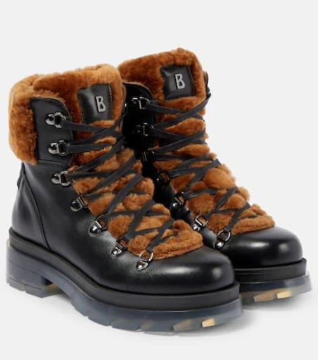 Bogner Swansea shearling-trimmed leather ankle boots 1