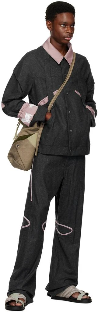 Kiko Kostadinov Gray & Beige Xolo Jacket 4