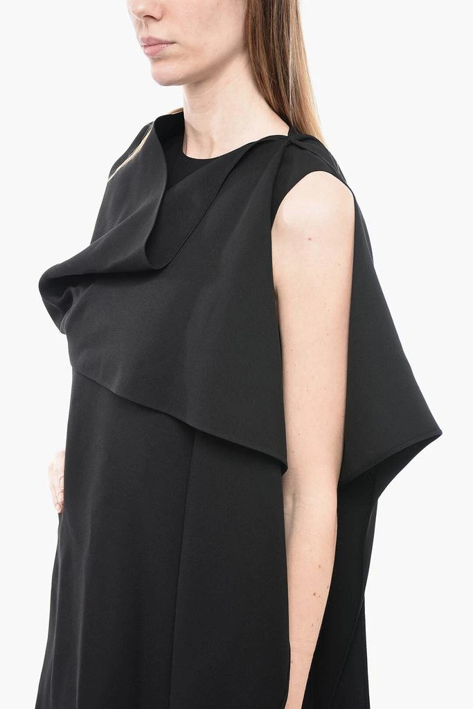 Valentino Valentino PINK PP Wool-blend Cape Dress with Loose Fit 3
