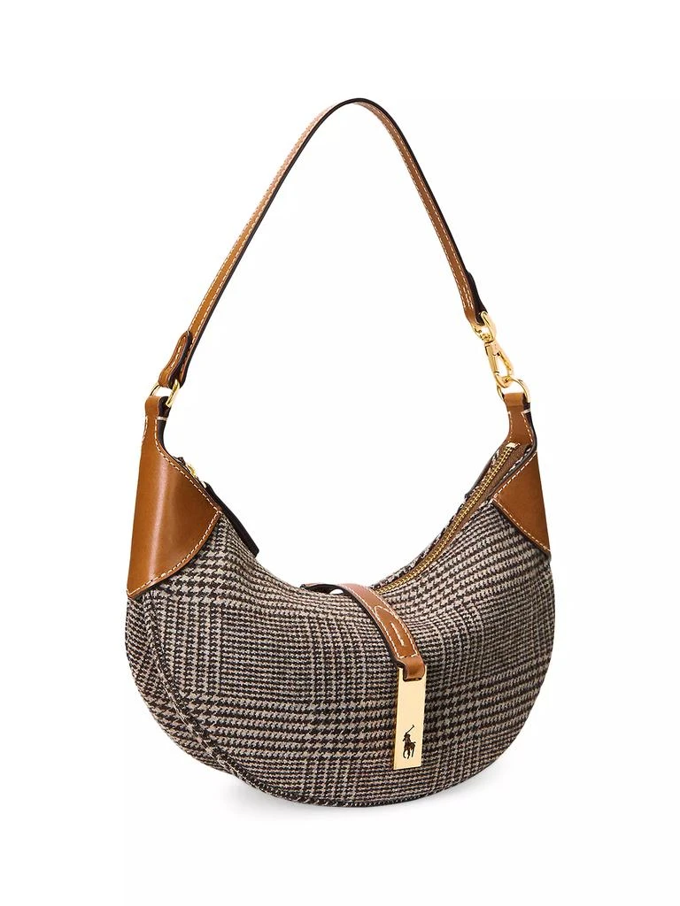 Ralph Lauren Polo ID Mini Glen Plaid Wool-Blend Shoulder Bag 5