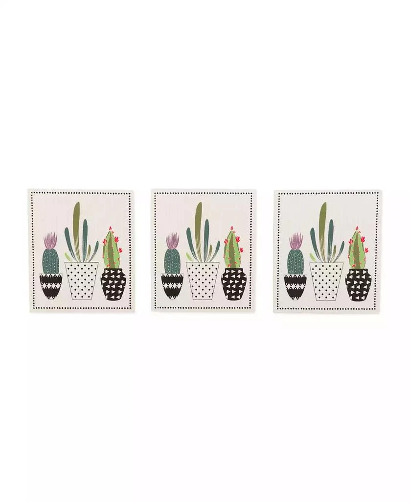 Design Imports Succulents Swedish Dishcloths Set of 3 6