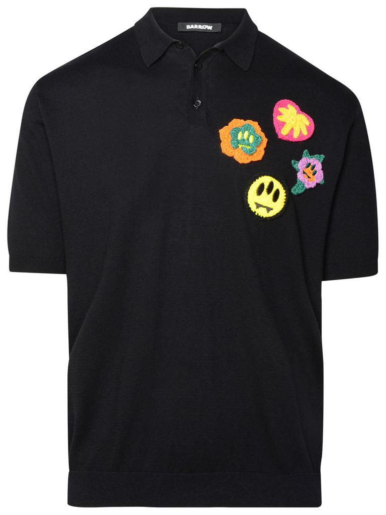 BARROW Barrow Black Cotton Polo Shirt