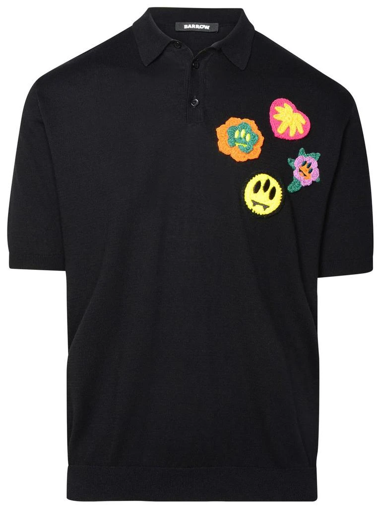 BARROW Barrow Black Cotton Polo Shirt 1